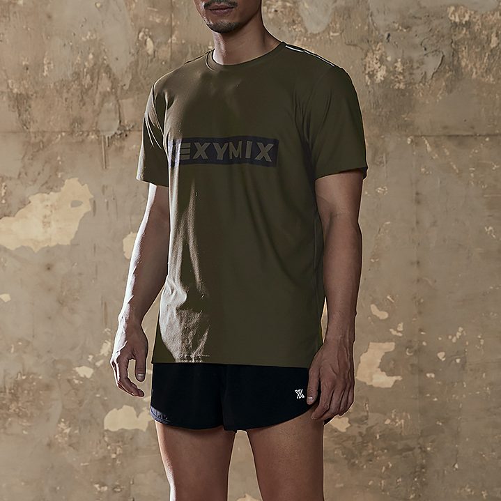 Running Player T-Shirt XL : (Chest 44-49 inches) Glow Khaki